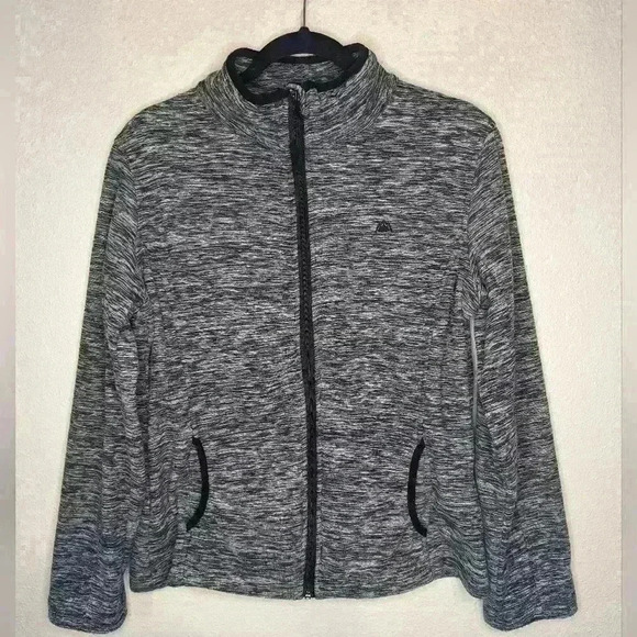 {Snozu} size medium•full zip sweater•black and grey - Picture 1 of 14